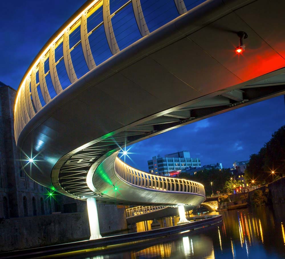 Bristol's famous Bendy Bridge by Castle Park.