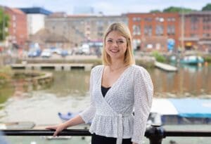 Example of corporate commercial photography by the Bristol docks